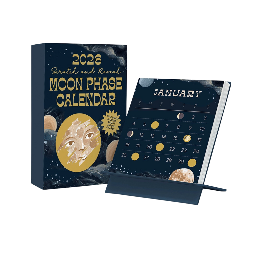 2026 Moon Phases Scratch & Reveal Desk Calendar