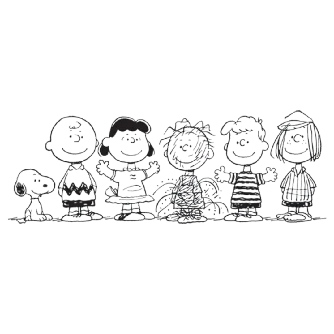 Classic Peanuts Line Tattoo Pair