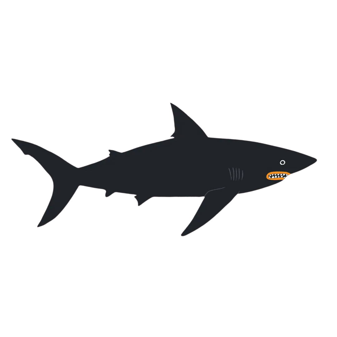 Dark Waters Shark Tattoo Pair