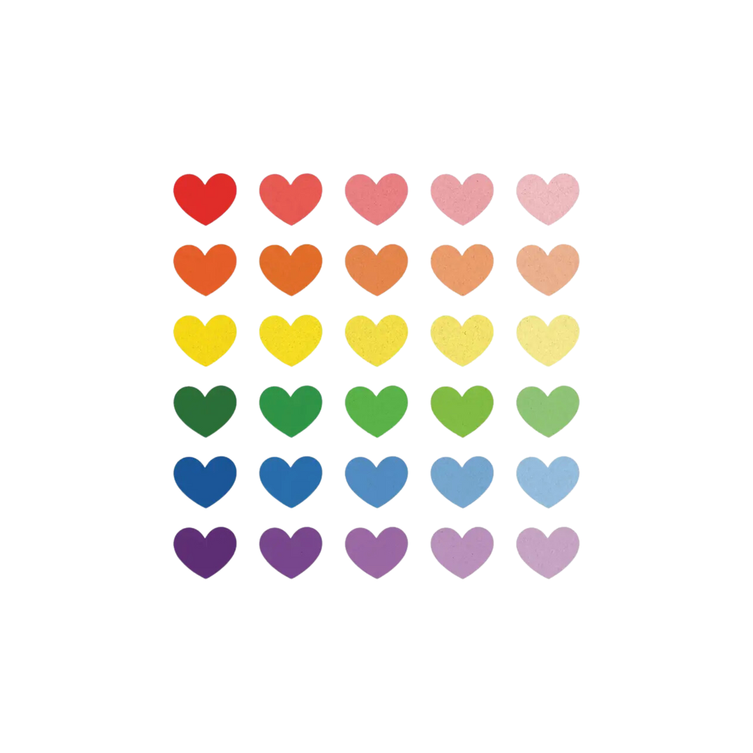 Glitter Hearts Tattoo Pair