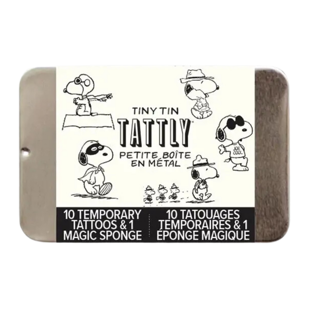 Many Faces of Snoopy Tattoo Tin