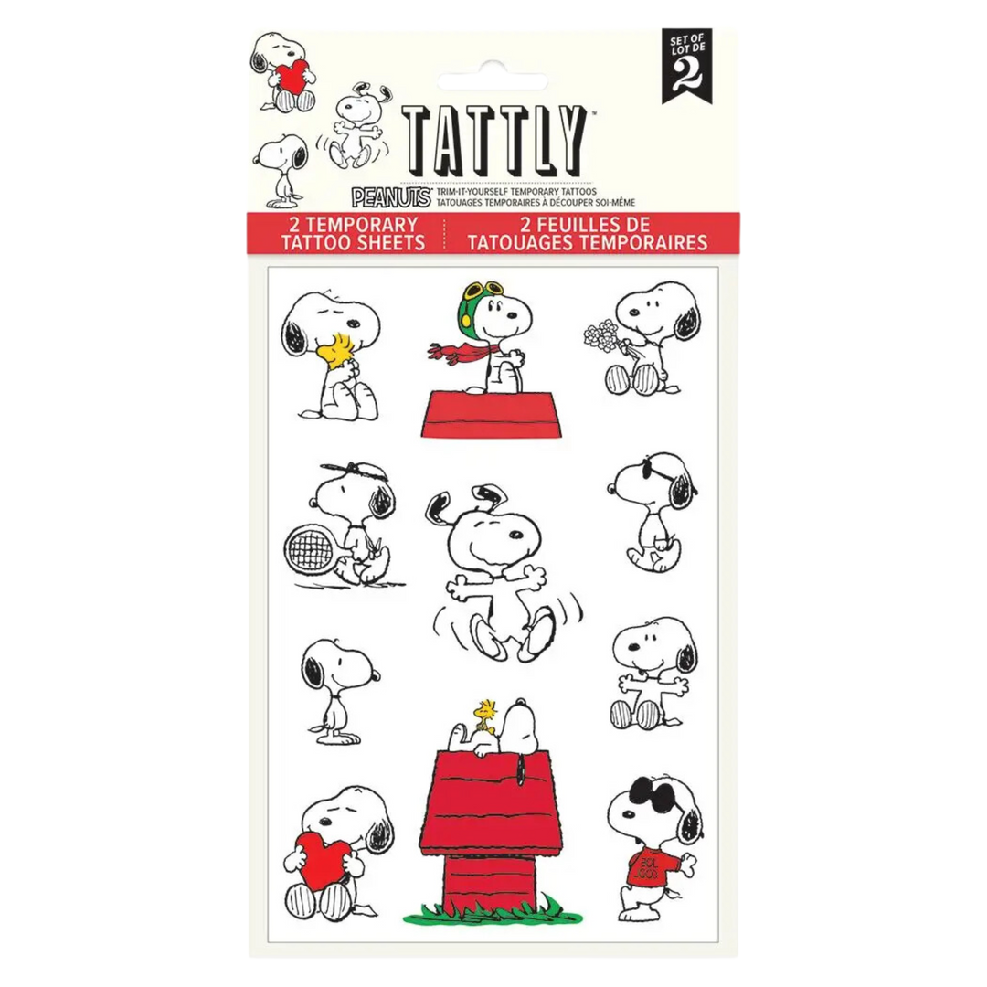 Snoopy Tattoo Sheet
