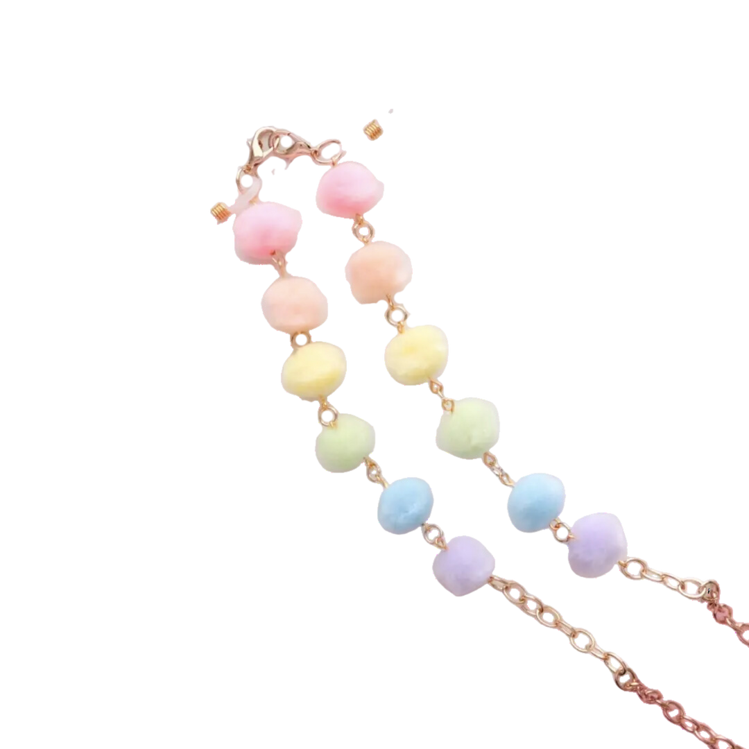 Fluffy Candy Mask & Glasses Chain