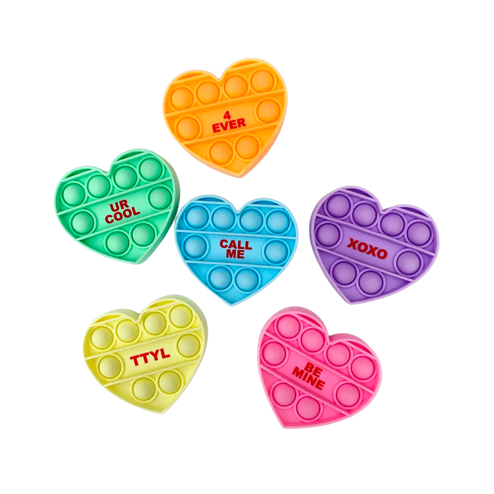 Omg!! Pop Fidgety Mini Conversation Valentine's Hearts