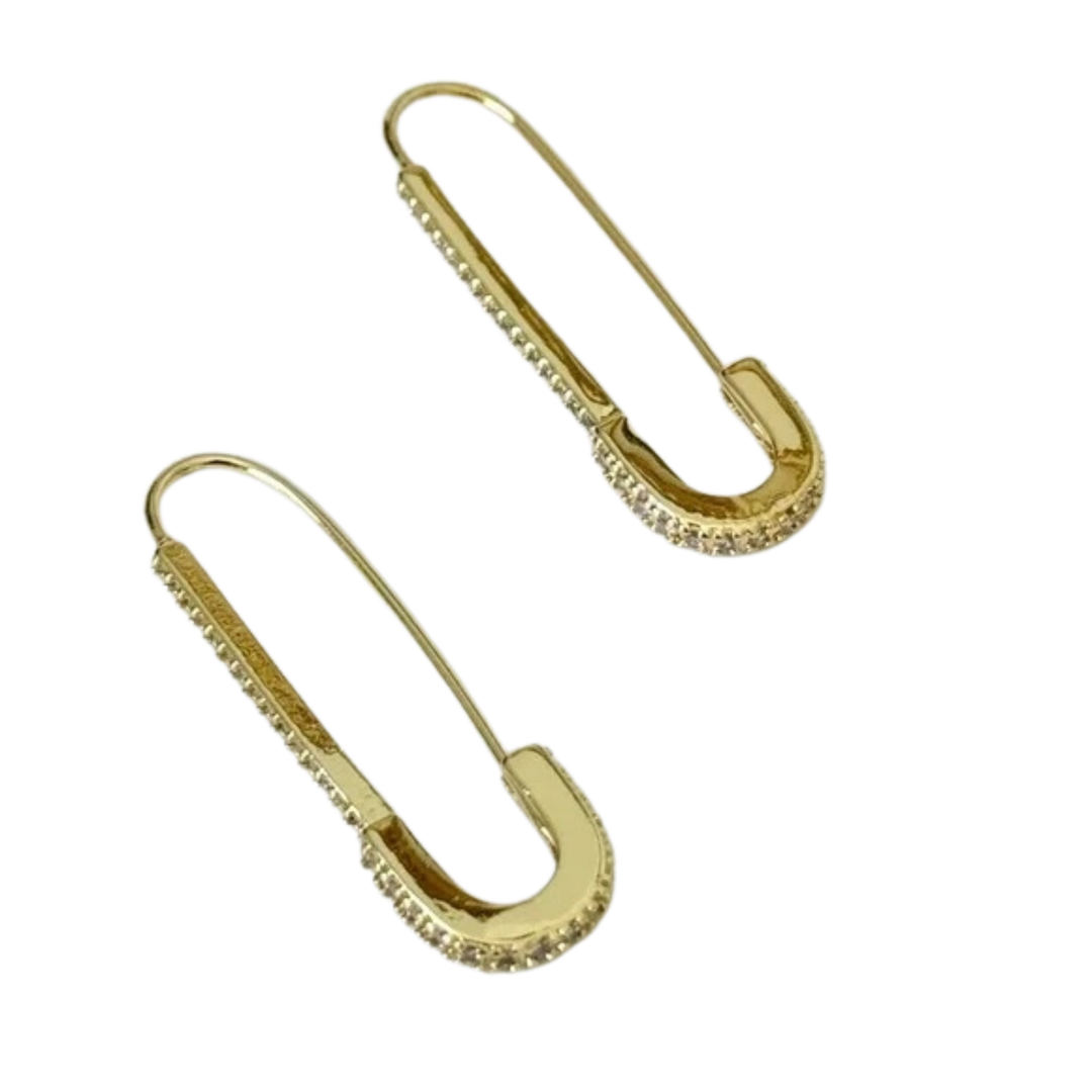 Helga Safety Pin Earrings