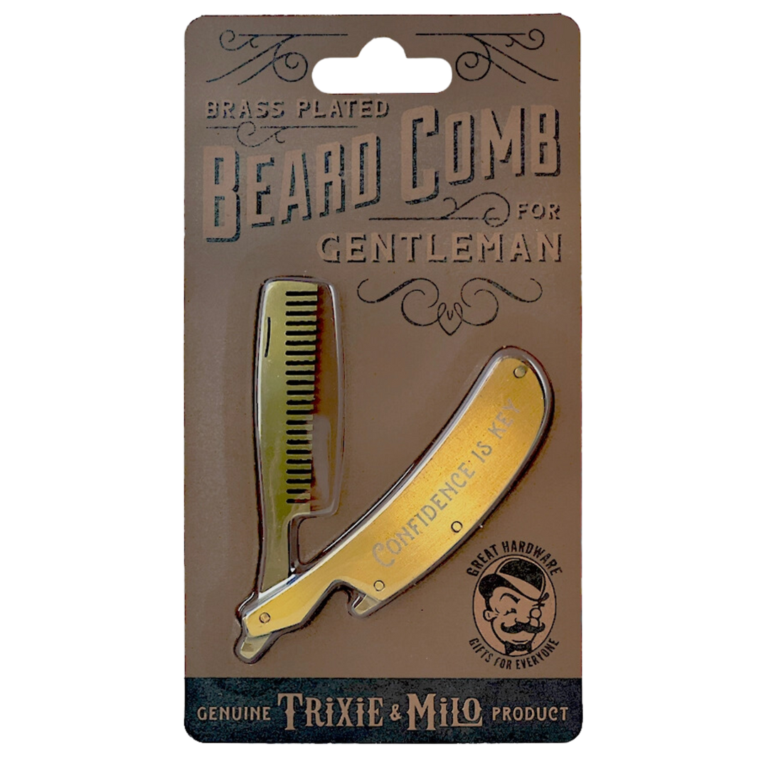 Folding Beard and Mustache Comb