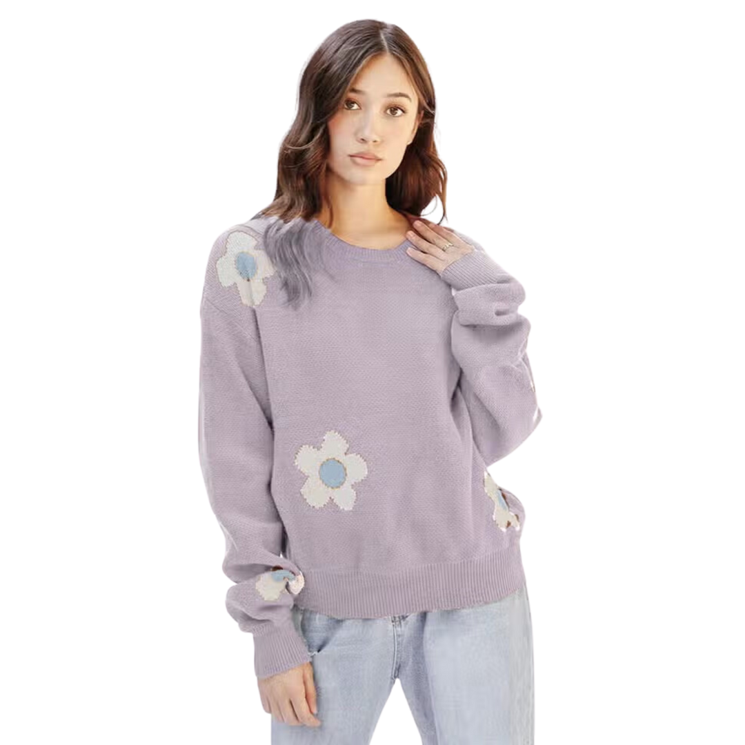 Flower Sweater - Lilac