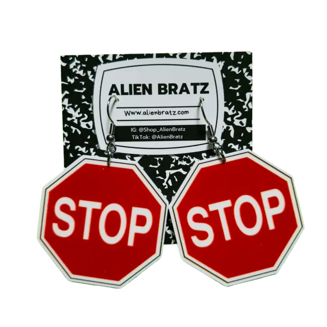 Stop Sign Earrings