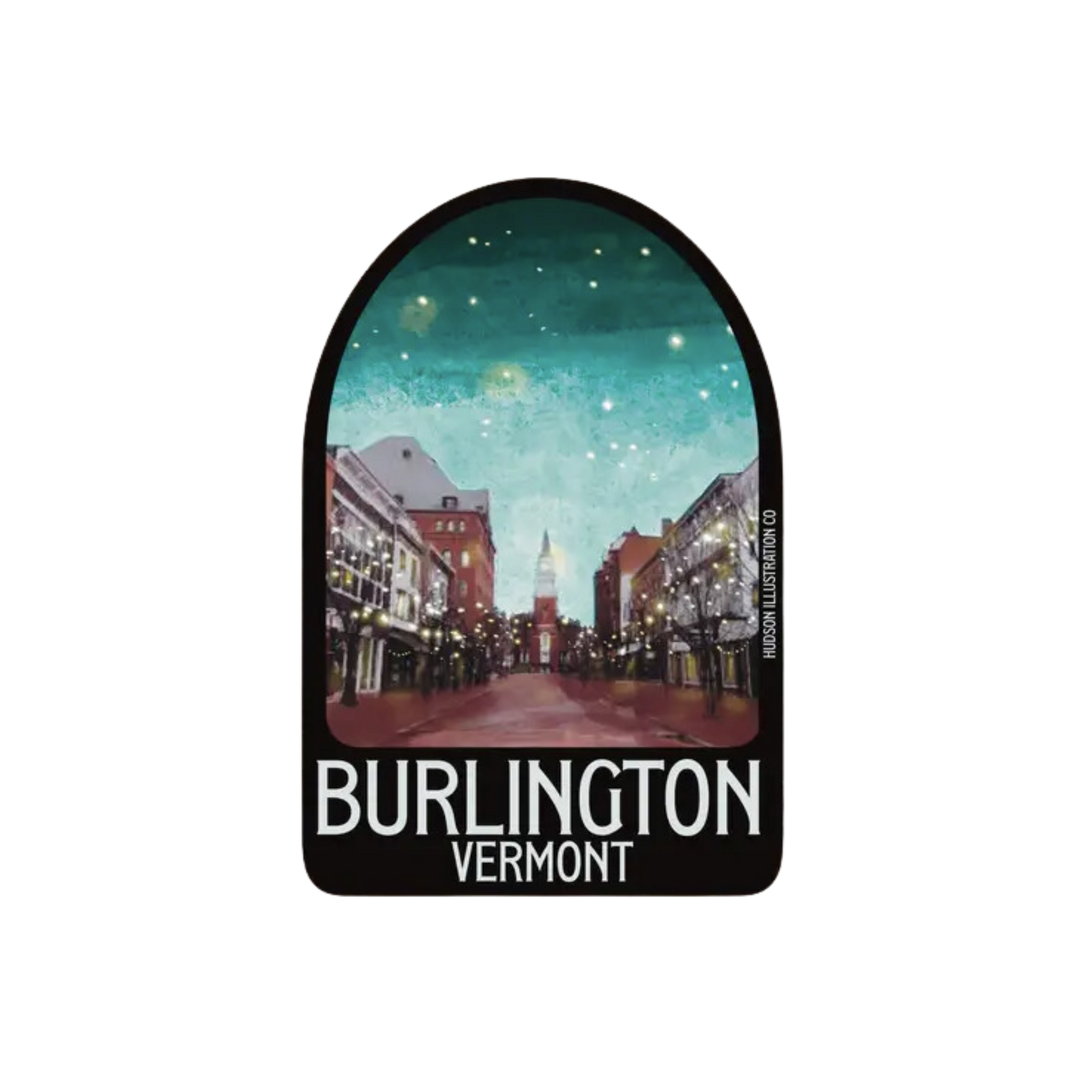 Church St Burlington Vermont Sticker