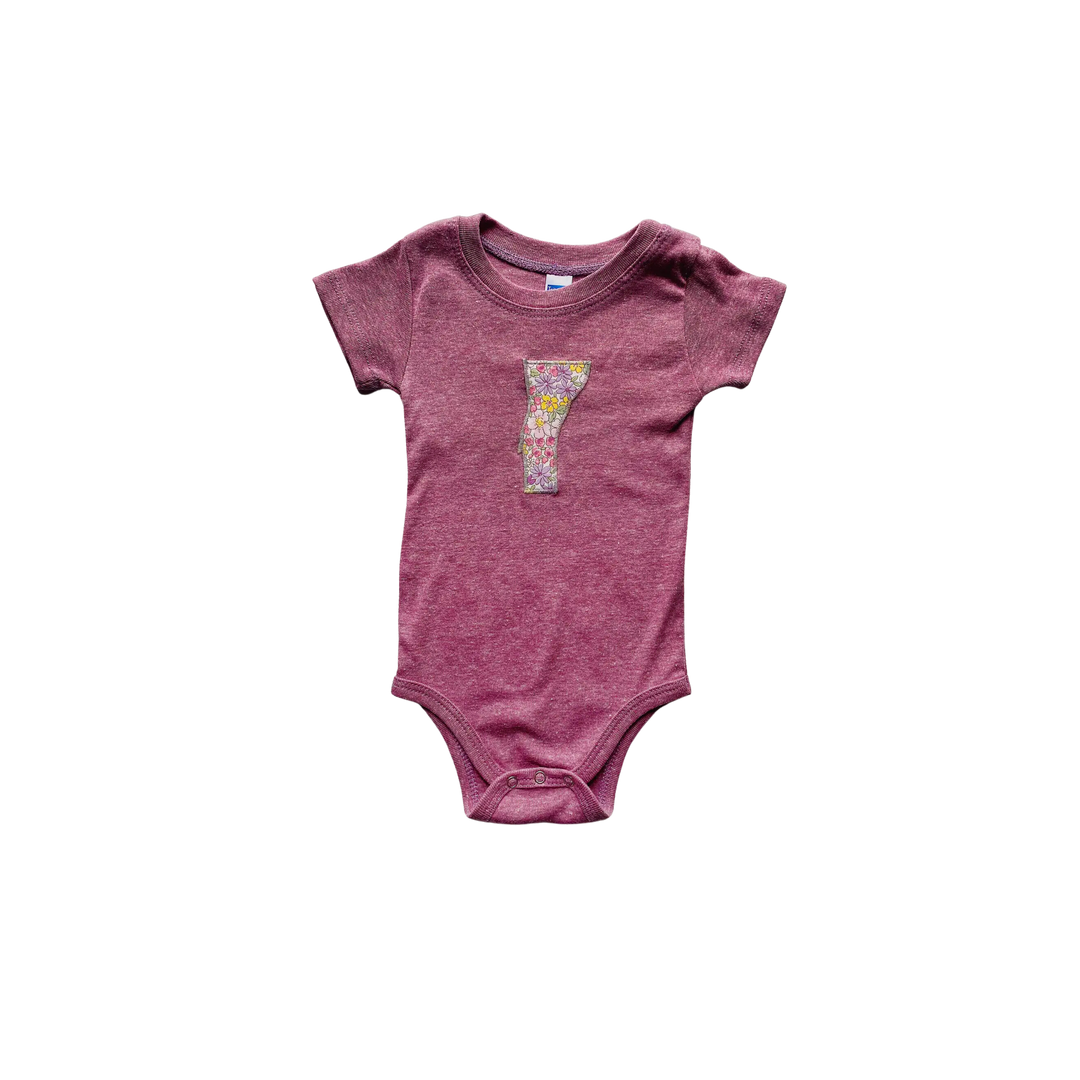 Vermont Purple & Yellow Floral Onesie
