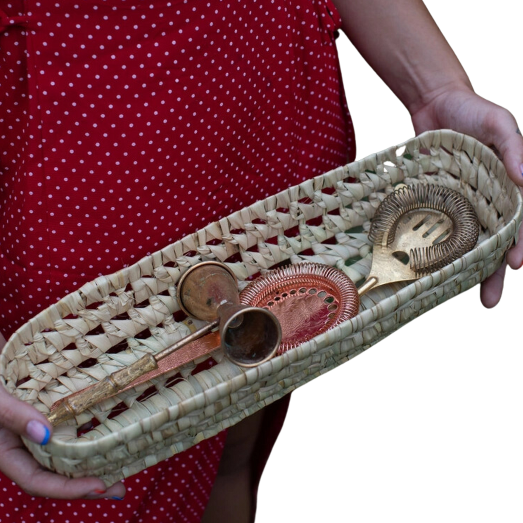 Palm Storage Basket - Long Skinny Rectangle