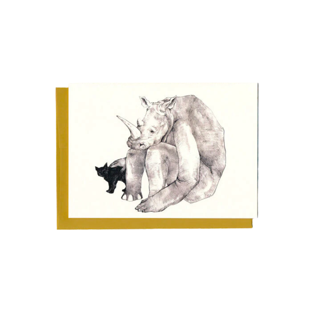 Rhino Greeting Card