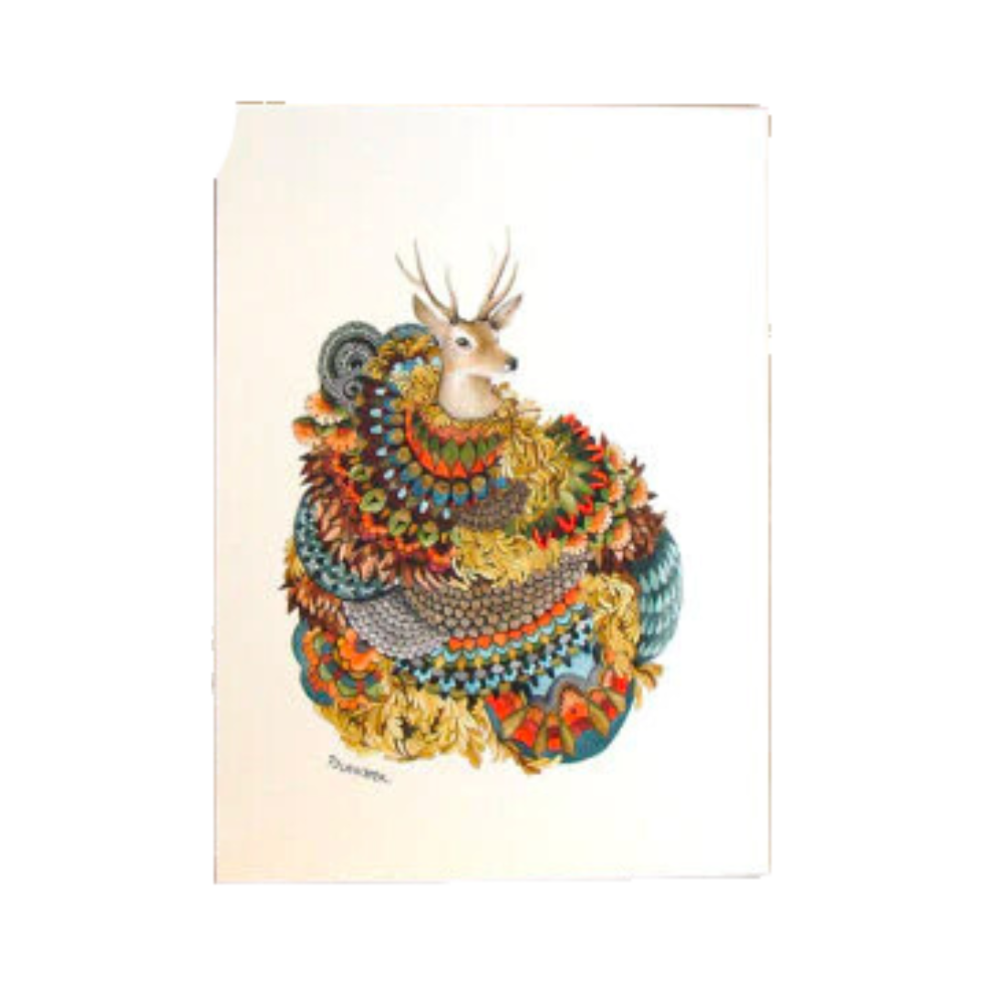 Quilted Forest: the Deer - Art Print