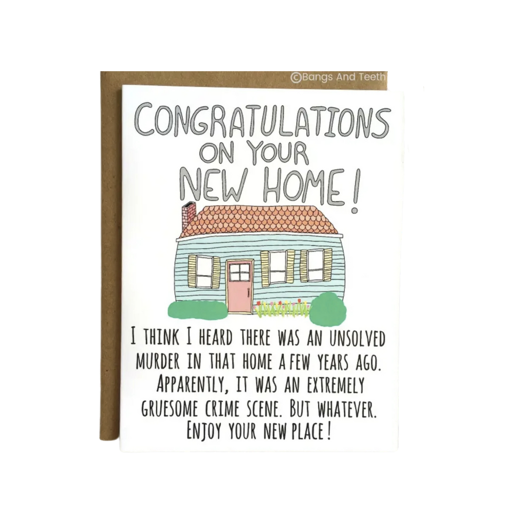 New Home Gruesome Crime Scene Card
