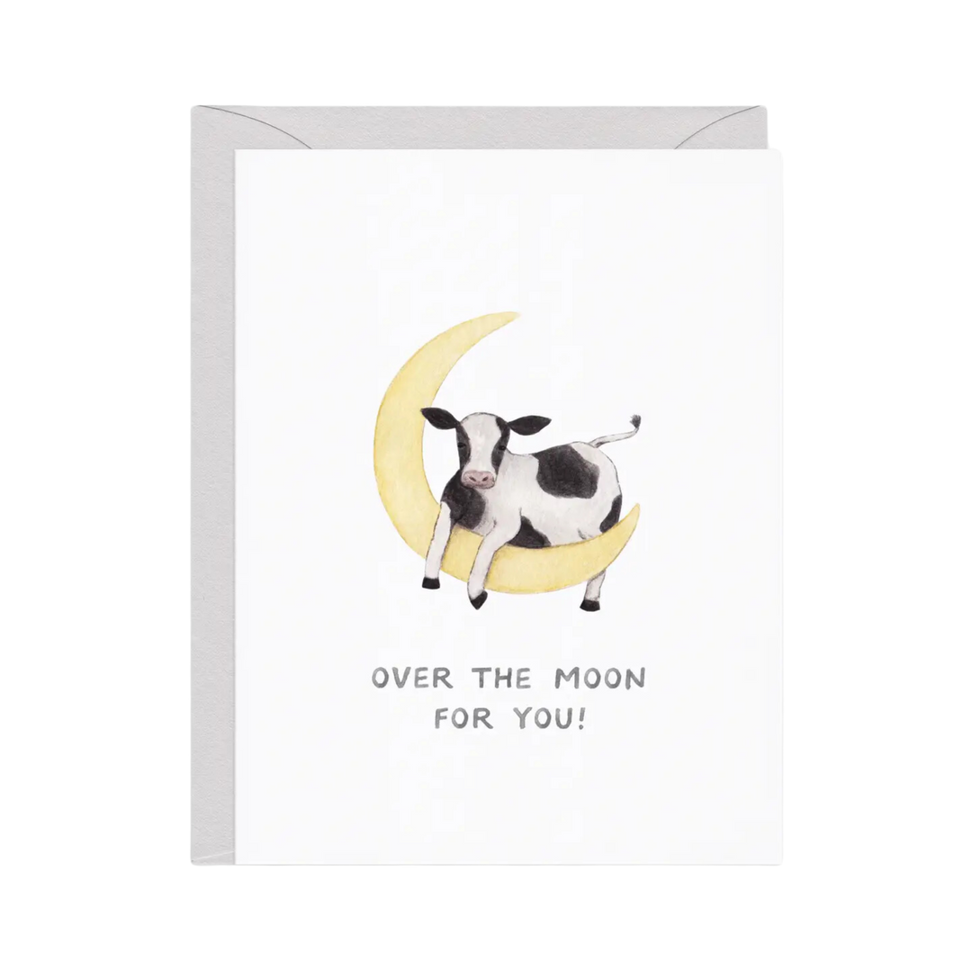 Over the Moon New Baby Card
