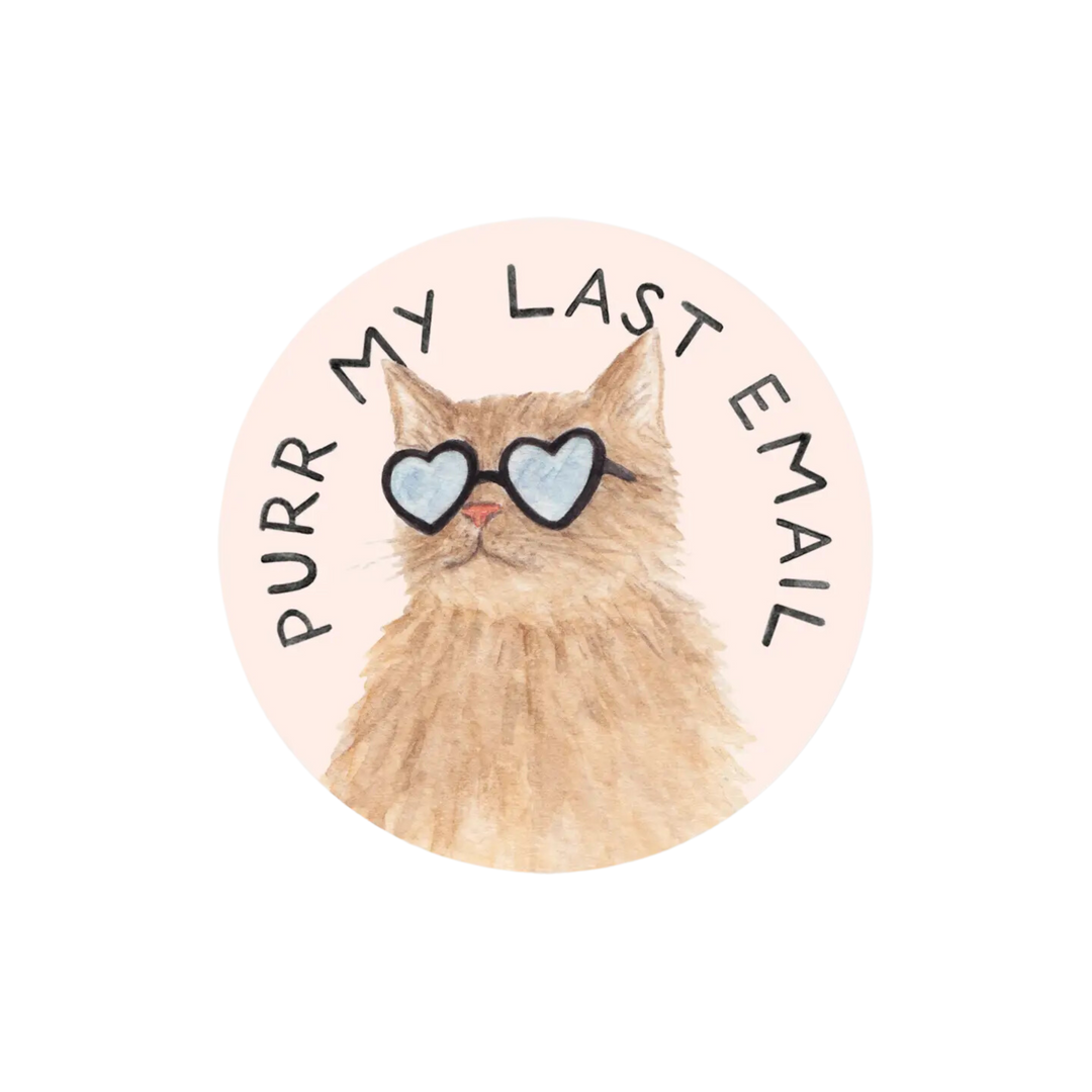 Purr My Last Email Sassy Cat Sticker