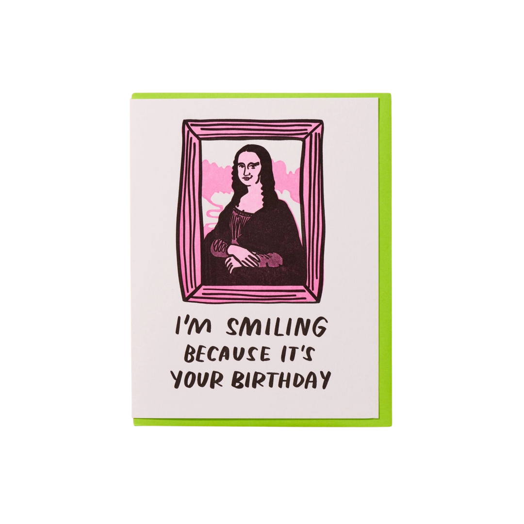 Mona Lisa Birthday Card