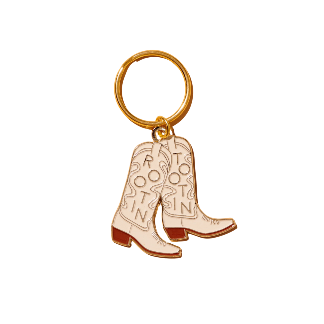 Rootin' Tootin' Western Cowboy Boot Keychain