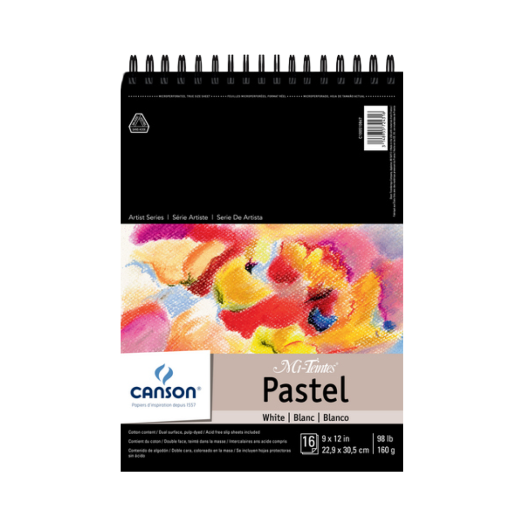 Canson Artist Series Mi-Teintes White/Glassine 16 Sheets 9x12"