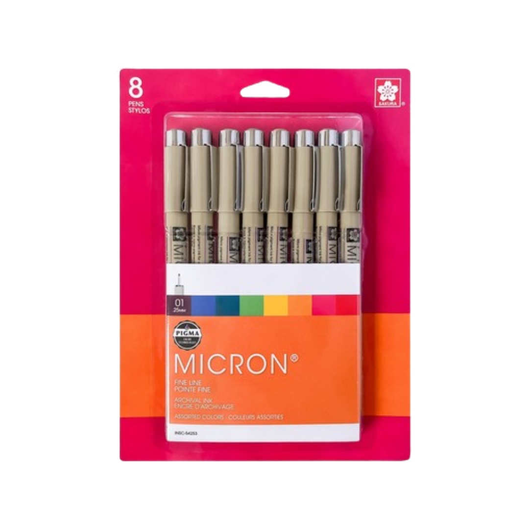 Sakura Pigma Micron Pen Set – 8 Count
