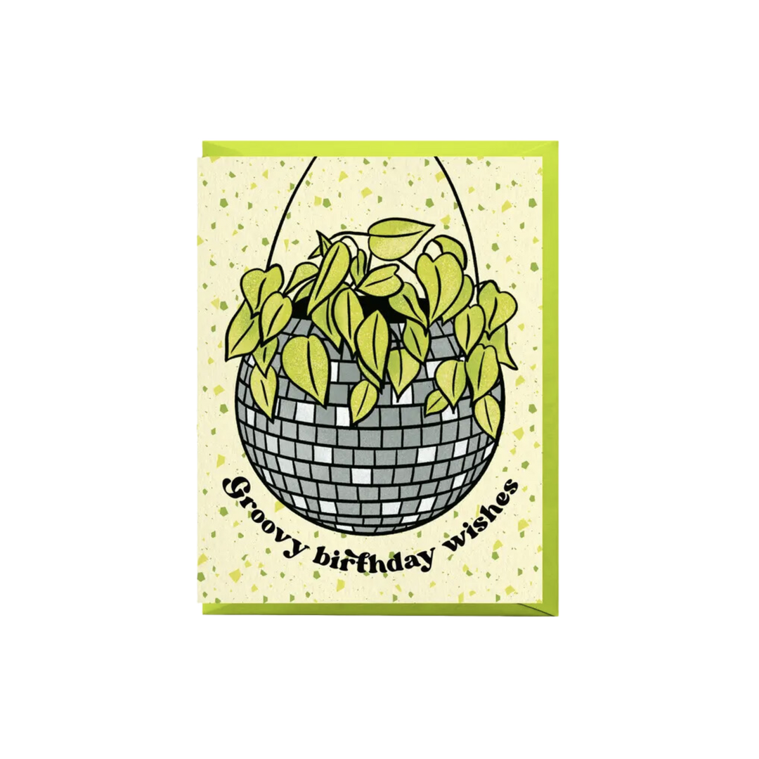 Disco Planter Birthday Card