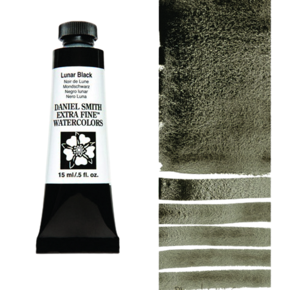 Lunar Black Daniel Smith Extra Fine Watercolor Tube 15ml