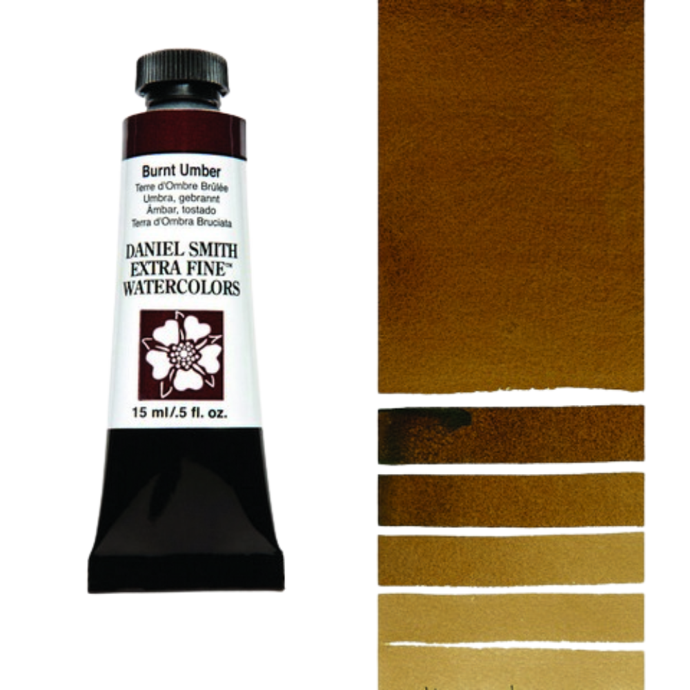 Burnt Umber Daniel Smith Extra Fine Watercolor Tube 15ml
