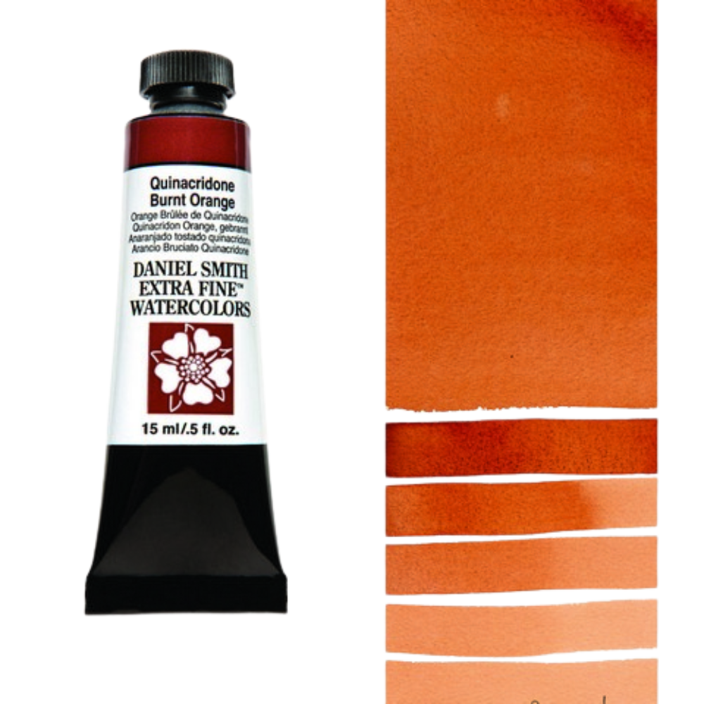 Quinacridone Burnt Orange Daniel Smith Extra Fine Watercolor Tube 15ml