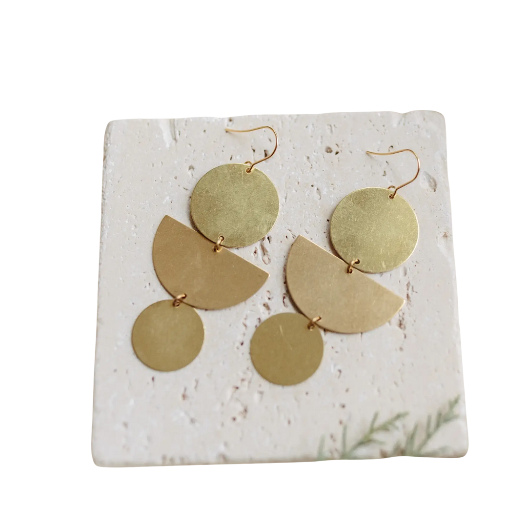 Brass Earrings No. 42