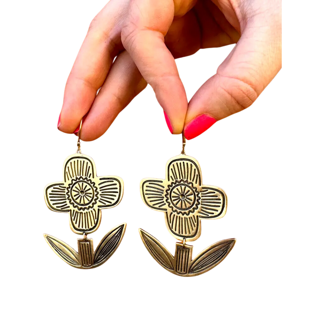Sunny Brass Earrings