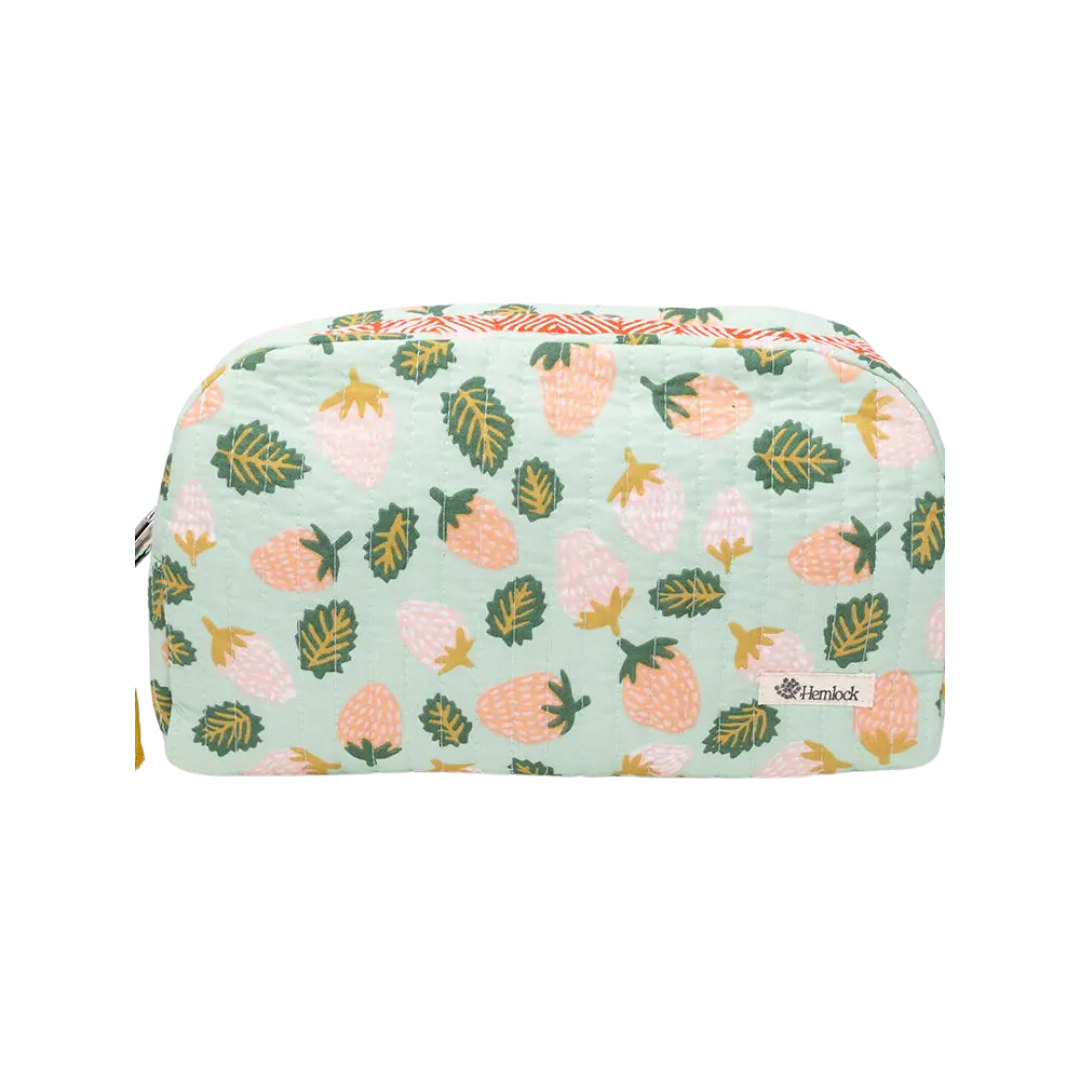 Suzette Large Quilted Scallop Zipper Pouch