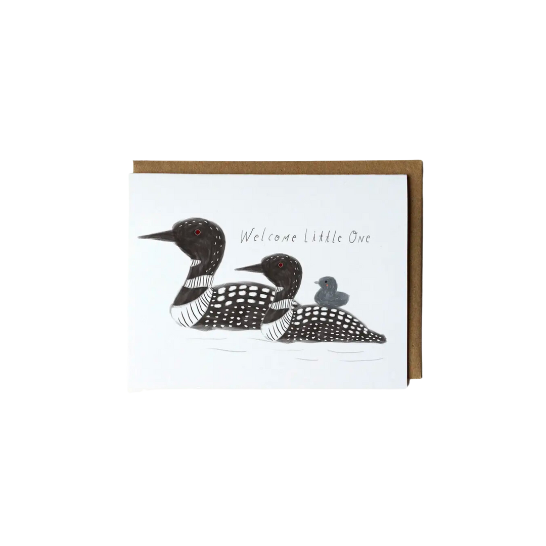 Loon Welcome Little One Baby Card