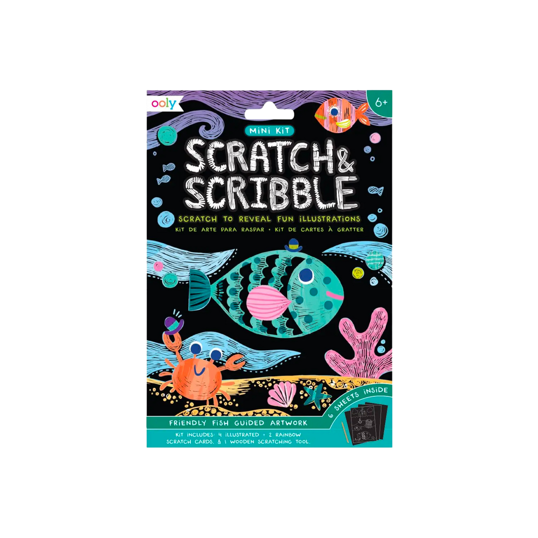Mini Scratch & Scribble Art Kit: Friendly Fish