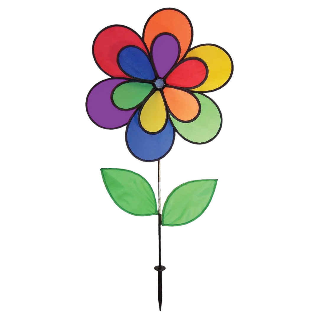 12 Petal Flower with Leaves Double Wheel Spinner