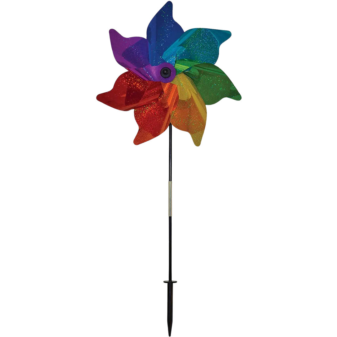 18" Rainbow Sparkle Pinwheel Spinner