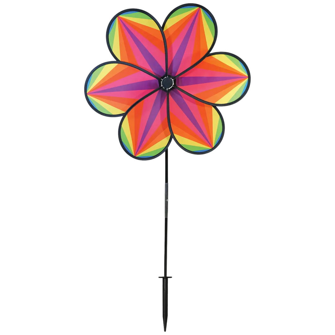 19" Rainbow Star Flower Spinner