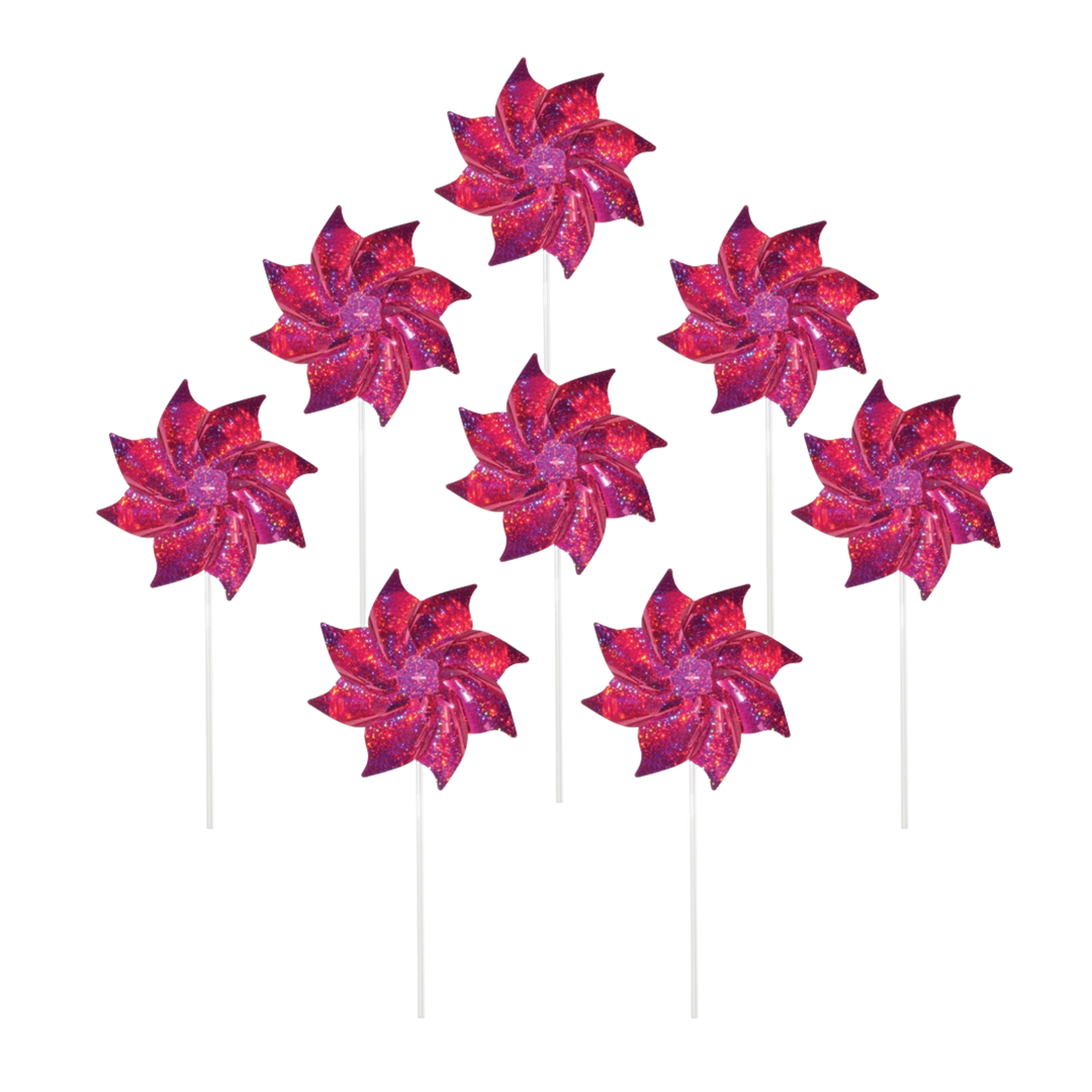 Pink Mylar Pinwheels