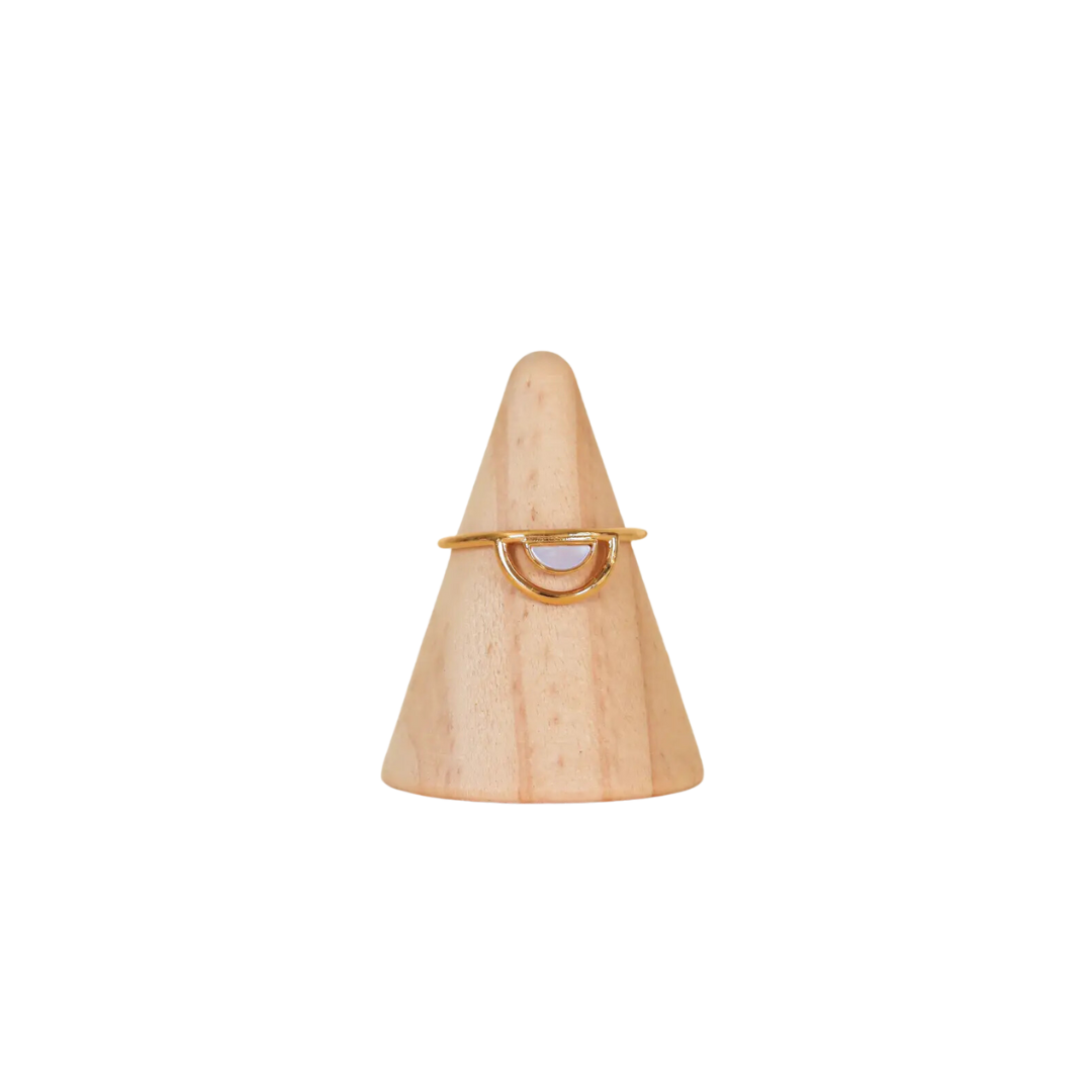 Gold Rings - Mother of Pearl Stone Arch