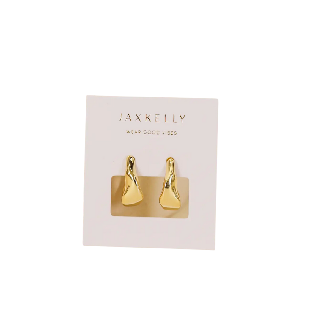 Small Ripple Gold Hoop