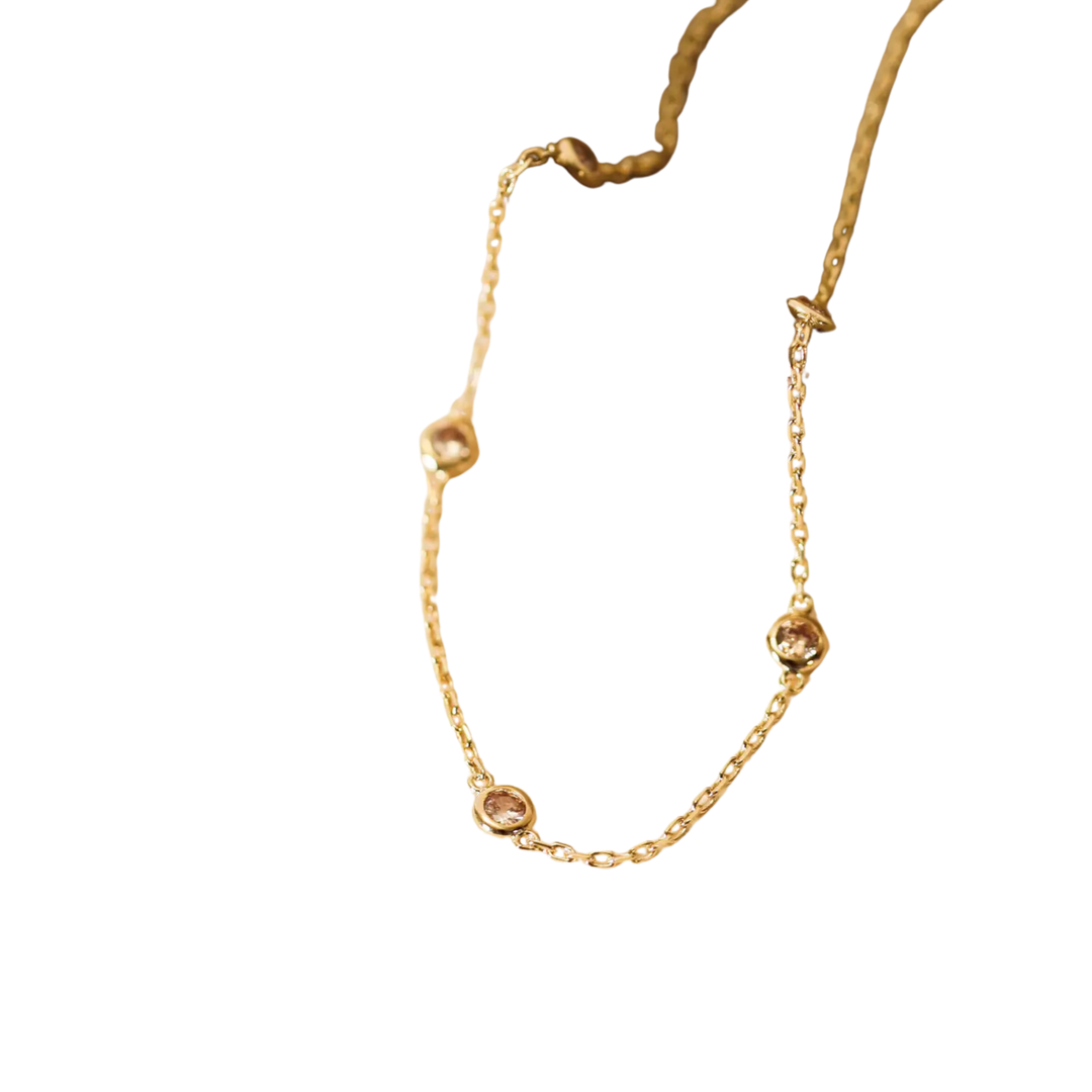 Champagne Gemstone Necklace