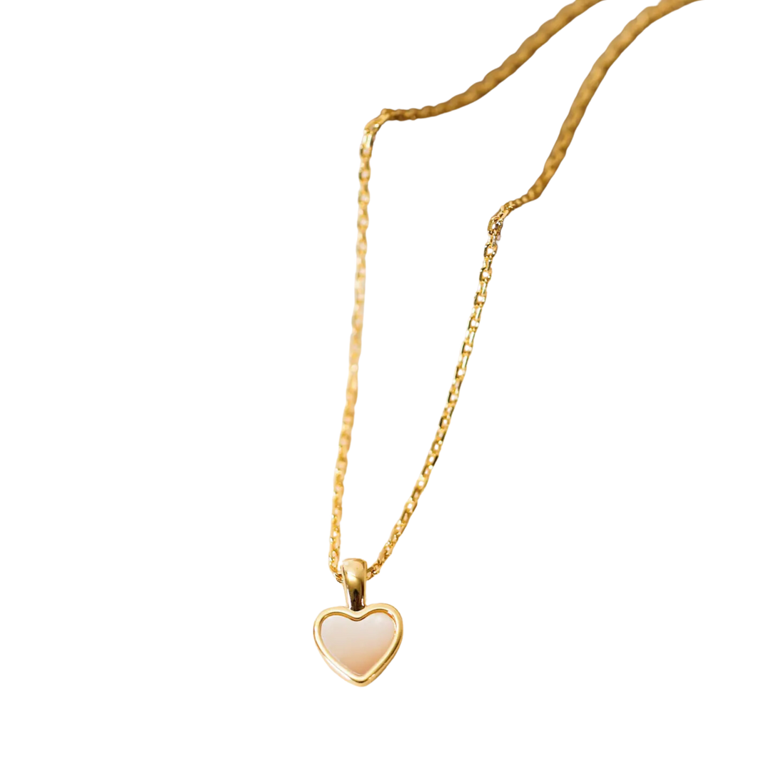 Heart Pendant Necklace - Mother of Pearl
