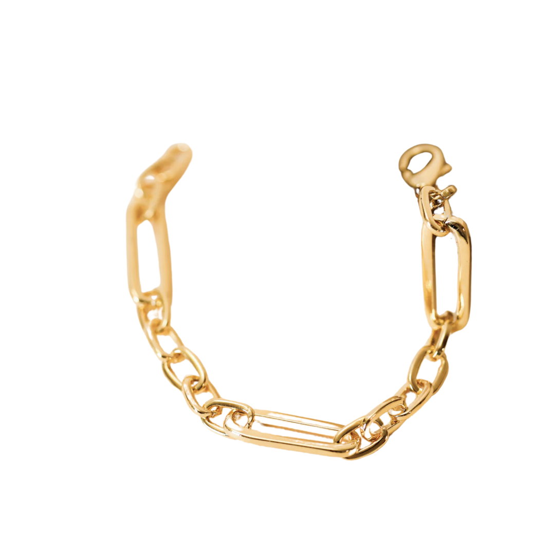 Chunky Multi Link Chain Bracelet - 18k Gold Plated