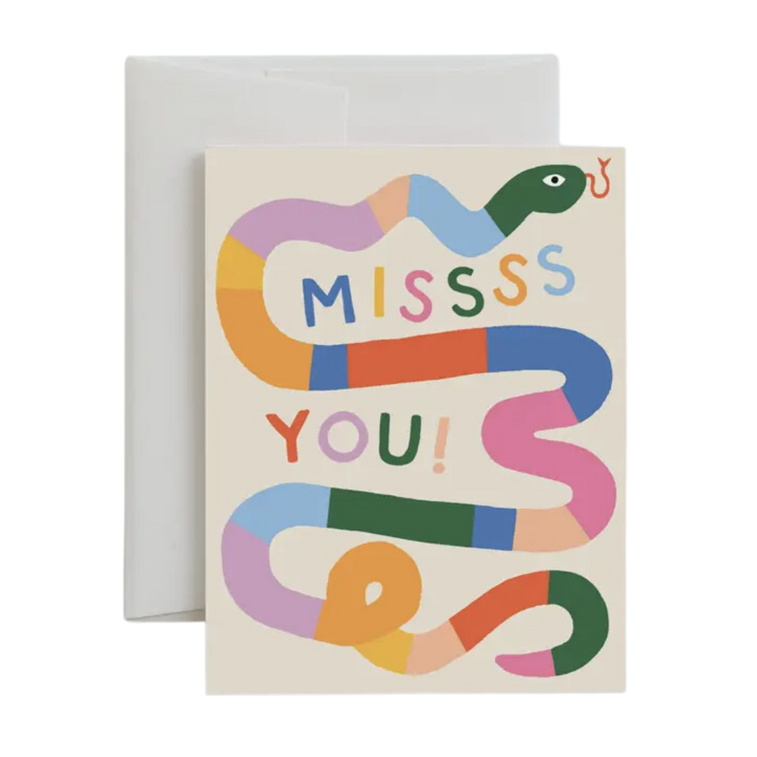 Missss You Snake Card