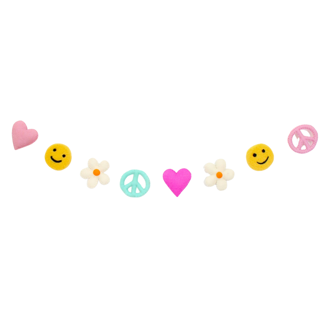 Groovy Love Felt Garland