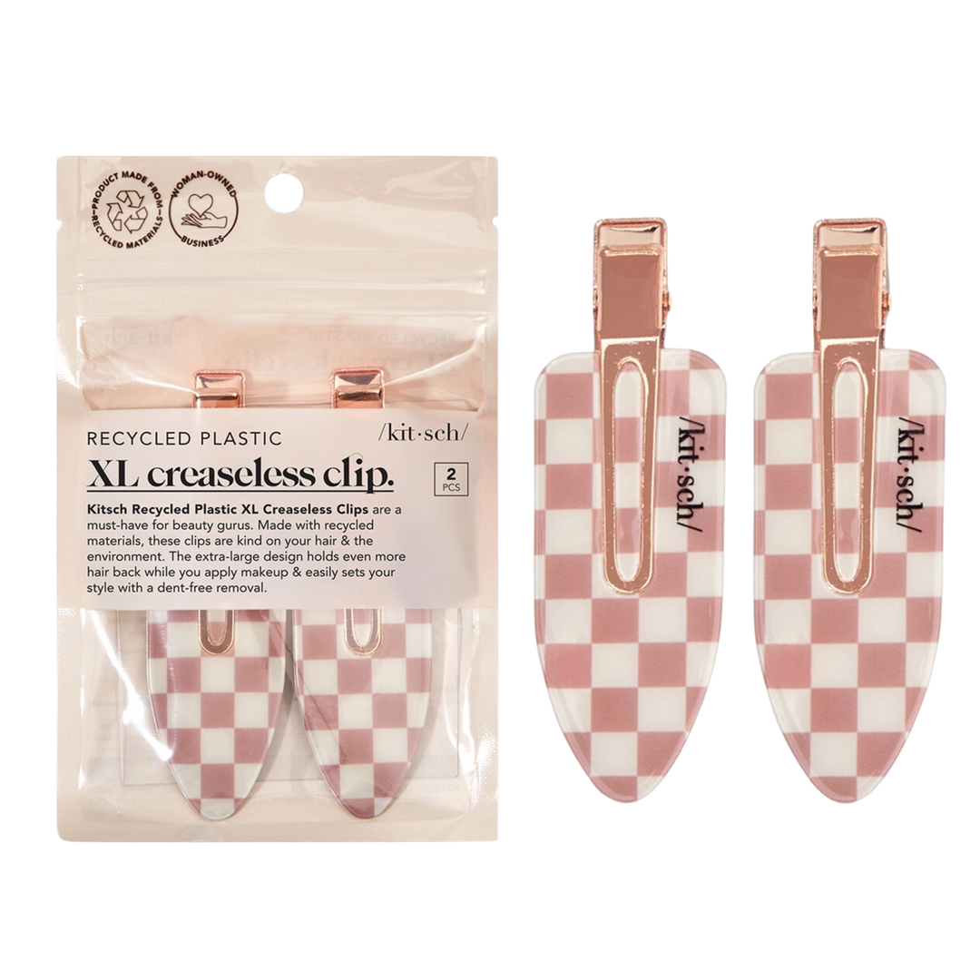 Recycled Plastic XL Creaseless Clips Set of 2 - Terracotta
