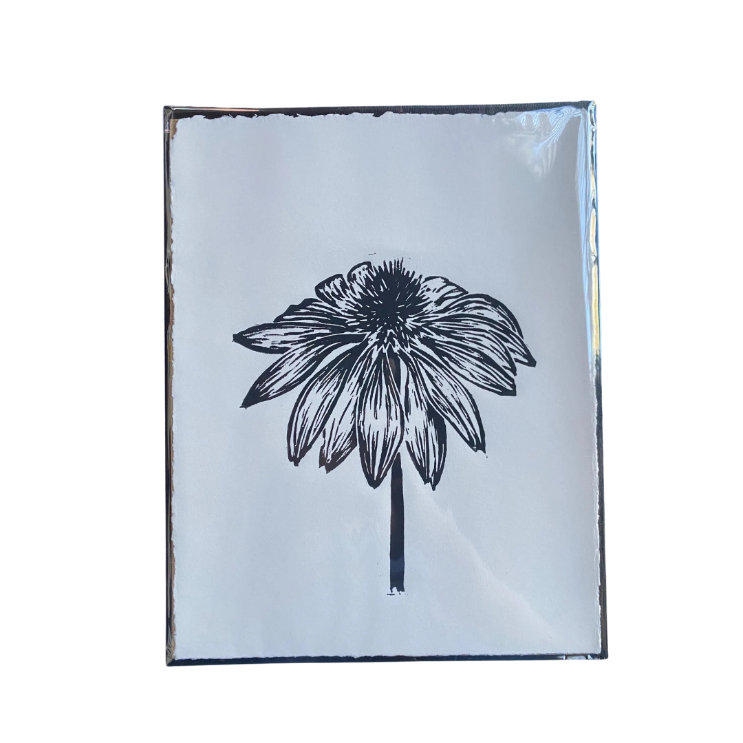 Coneflower Linocut Print