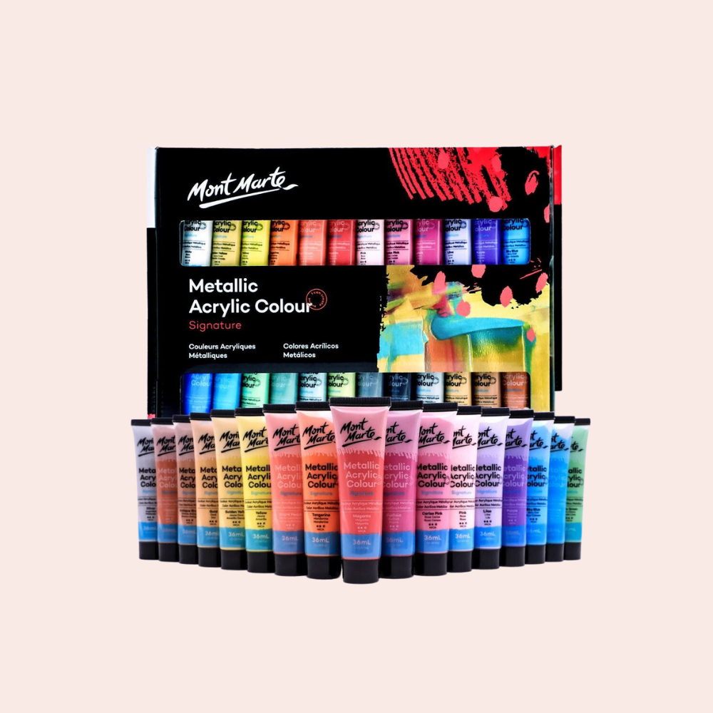 Metallic Acrylic Color Paint Set Signature 24pcx36ml (1.2oz)