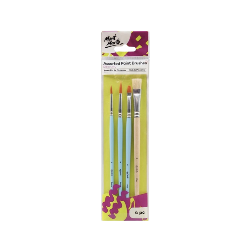 Assorted Paint Brushes Discovery 4pc