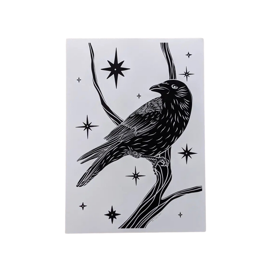 "Celestial Crow" Illustration Print
