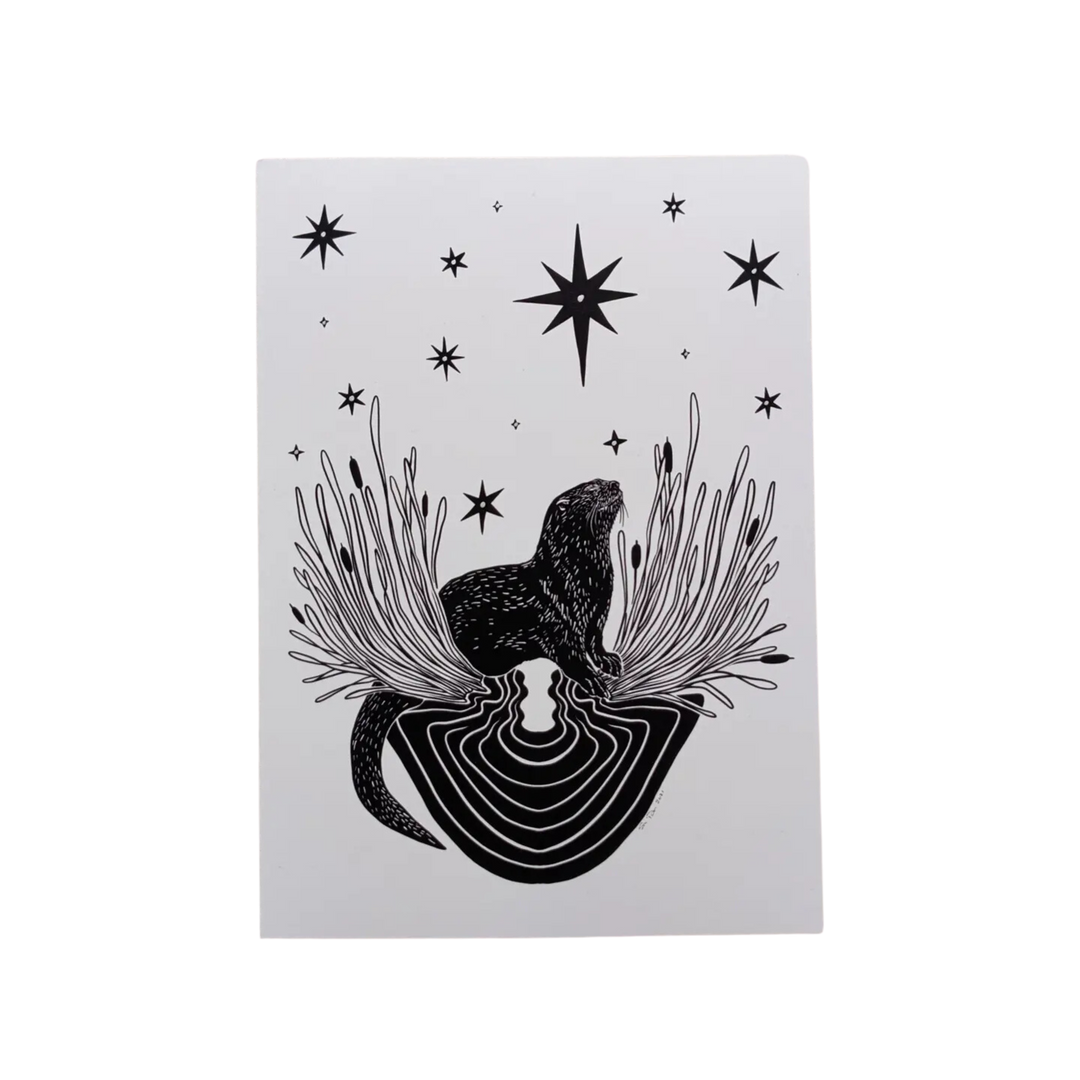 "Celestial Otter" Illustration Print